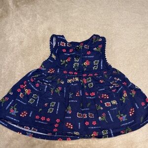 Floral Navy Kids Casual Dress